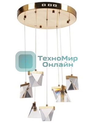 Люстра Hiper H220-5 потолоч. бронза ант./прозрач.