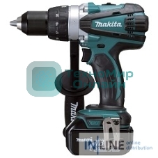 Дрель-шуруповерт Makita DDF458RFE Дрель ак {18В,2х3Ач Li-ion,БЗП-13мм,0-400\2000об\м,91\58Нм,2.3кг,чем}