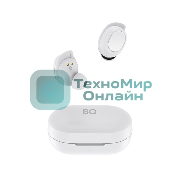 Наушники TWS BQ BHS-05 белый, внутриканальные, Bluetooth