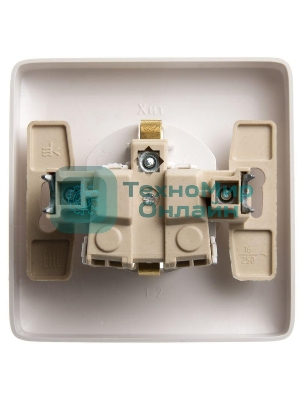 Розетка 1-м СП Хит 16А 250 В защ. шторки с заземл. бел. SchE RS16-136-B