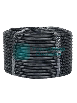 Труба гофрированная FRHF d16 мм с протяжкой черный (уп. 100 м) Plast PROxima EKF FRHF-16