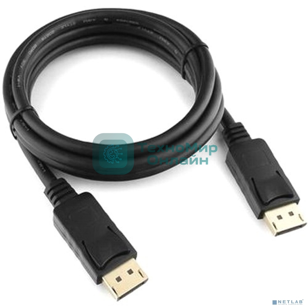 Кабель DisplayPort Cablexpert CC-DP3-2M, v1.3, 2м, 20M/20M, черный, экран, пакет