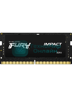 Оперативная память Kingston Fury Impact, DDR5, 16Gb (1x16Gb), 6000MHz, CL38, ECC SO-DIMM
