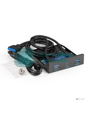 Планка USB на переднюю панель ExeGate U3H-627S, 3,5