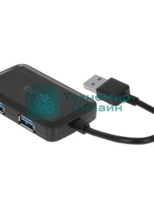 USB-концентратор Buro BU-HUB4-U3.0-S, USB 3.0, USB 4 порта, USB