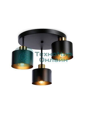 Светильник Ambrella light TR8121/3 BK/BS черный/латунь E27*3 max 40W D370*265