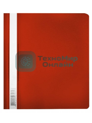 Папка-скоросшиватель Бюрократ Люкс -PSL20A5RED A5, прозрачный верхний лист, пластик, красный 0.14/0.18