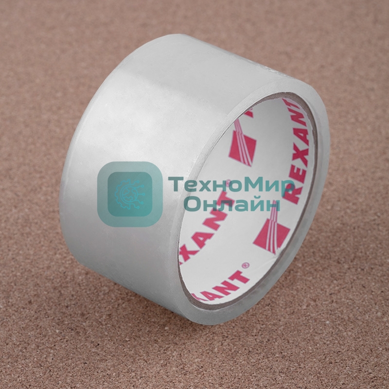 Скотч упаковочный Rexant 48 мм х 50 мкм, прозрачный, рулон 36 м
