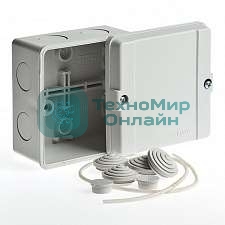 Коробка ОП Тусо распаячная 98х98х60мм сер. IP65 Рувинил 67048