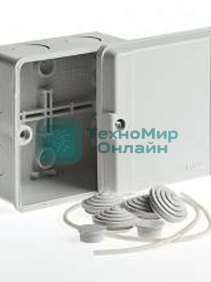 Коробка ОП Тусо распаячная 98х98х60мм сер. IP65 Рувинил 67048