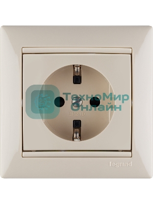 Розетка Legrand 774321 2К+3 со шторками, слон. кость Valena