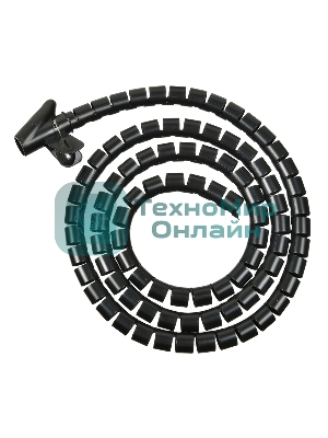 Кабельный органайзер Buro Spiral Hose 25x2000мм черный
