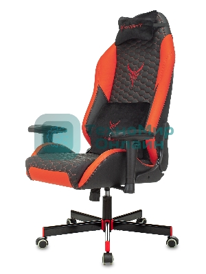 Кресло игровое Knight Neon черный/красный соты эко.кожа с подголов. крестовина металл