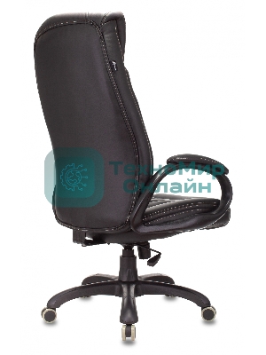 Кресло Бюрократ T-9922N Leather Venge Black черный, экокожа