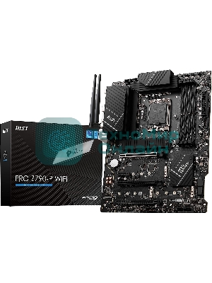 Материнская плата MSI PRO Z790-P WIFI, LGA 1700, Intel Z790, 4xDDR5, 6xSATA, 4xM.2, 1xPCIe 5.0 x16, 1xPCIe 4.0 x16, 1xPCIe 3.0 x16, 1xPCIe x1, 1xHDMI, 1xDP, 1x2.5Gb LAN, 4xUSB-A 2.0, 2xUSB-A 3.2 Gen 1, 1xUSB-A 3.2 Gen 2, 1xUSB-C 3.2 Gen 2x2, 6x3.5мм, 7.1, ATX