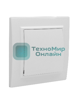 Выключатель 1-кл. СП Минск 10А проходной белый Basic EKF ERV10-025-10