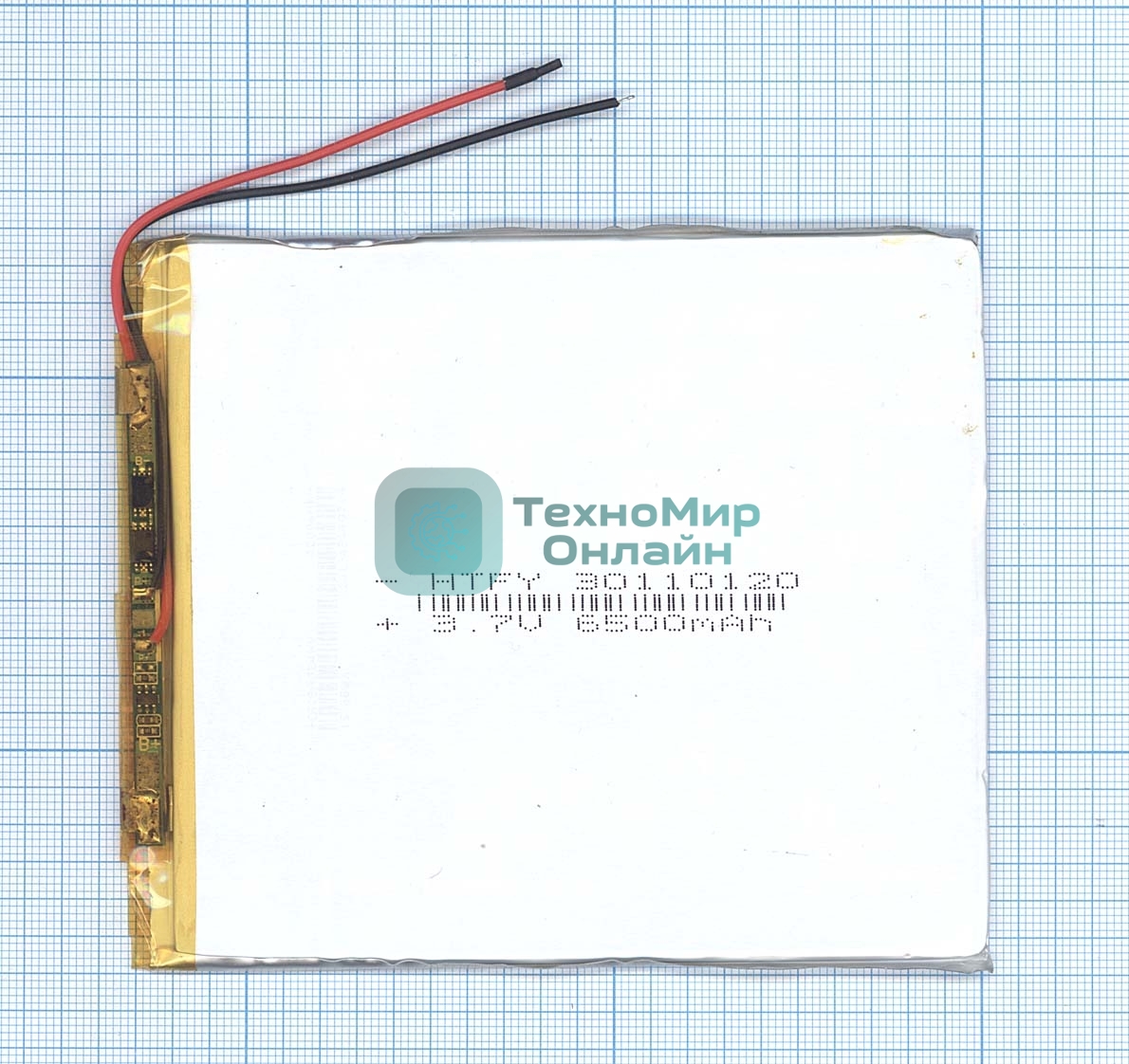 Аккумулятор Li-Pol (батарея) 3x110x120мм 2pin 3.7V/6500mAh