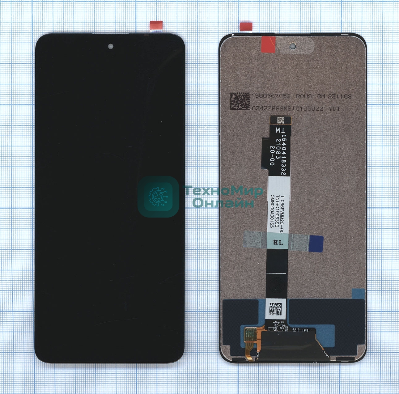 Дисплей для Xiaomi Redmi Note 10 Pro 5G, Poco X3 GT, Poco X4 Pro в сборе с тачскрином OLED черный