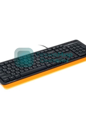 Клавиатура проводная A4Tech Fstyler FK10, USB, черный/оранжевый