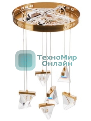 Люстра Hiper H220-5 потолоч. бронза ант./прозрач.