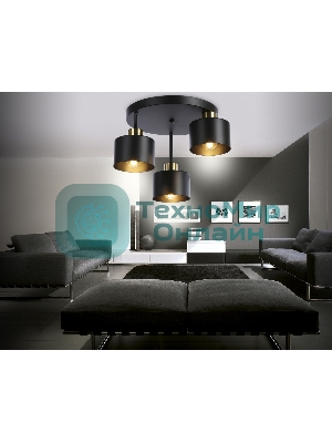 Светильник Ambrella light TR8121/3 BK/BS черный/латунь E27*3 max 40W D370*265