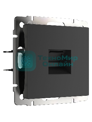 Розетка Ethernet RJ-45 (черный матовый)