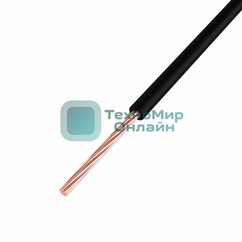 Провод ПГВА Rexant 1х1.00 мм², Cu, черный, бухта 200 м