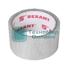 Скотч упаковочный Rexant 48 мм х 50 мкм, прозрачный, рулон 36 м