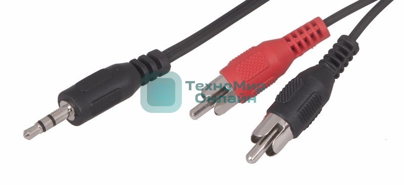 Шнур Rexant Стерео 3,5 мм - 2 RCA, 3 м (10 шт./уп.)