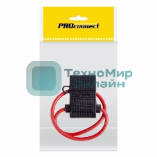 Держатель предохранителя PROconnect, тип вилочный, черный, 1 шт., пакет БОПП