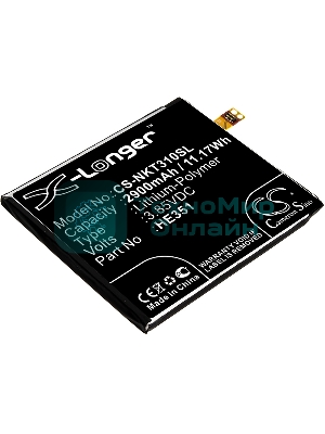 Аккумулятор CameronSino CS-NKT310SL HE351 для Nokia 3.1, TA-1049,TA-1057,TA-1070 3.85V, 2900mAh, 11.17Wh