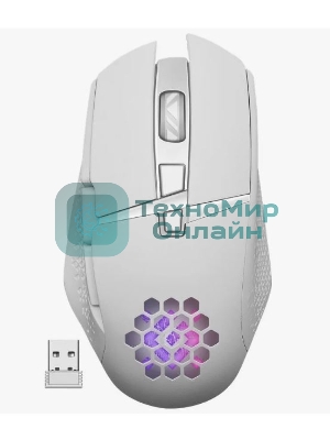 Мышь беспроводная Defender Glory GM-514 белый, 3200 dpi, радиоканал, USB, кнопки - 7