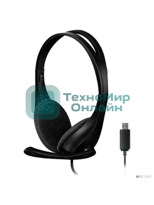 Гарнитура A4Tech HU-9 чёрный, проводная