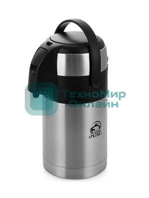 Термос Арктика, 501-3500, с пневмонасосом, 3,5 л холод/тепло 28 ч