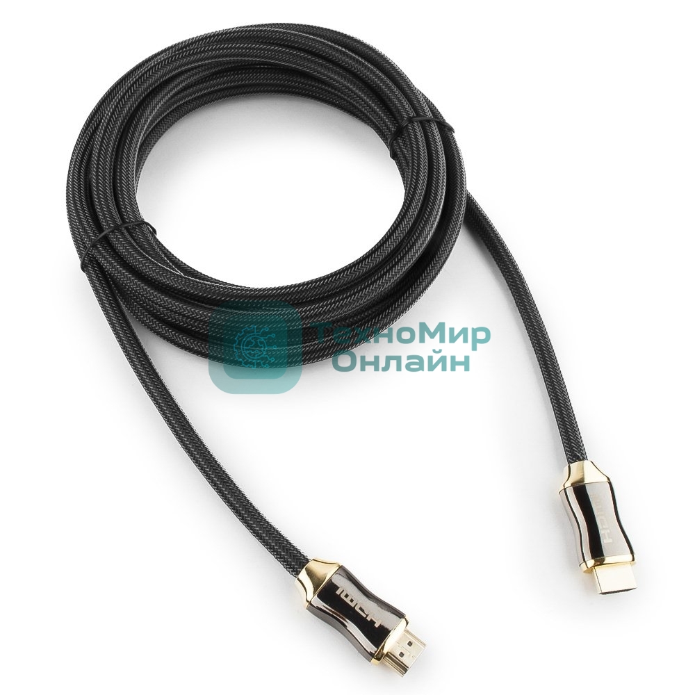 Кабель Cablexpert HDMI, серия Platinum, 4,5 м, v2.0, M/M, позол.разъемы, металлический корпус, нейлоновая оплетка, блистер