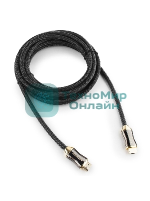 Кабель Cablexpert HDMI, серия Platinum, 4,5 м, v2.0, M/M, позол.разъемы, металлический корпус, нейлоновая оплетка, блистер