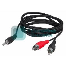 Шнур Rexant Стерео 3,5 мм - 2 RCA, 3 м (10 шт./уп.)