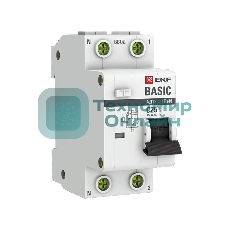 Выключатель автоматический дифференциального тока 1п+N C 25А 30мА тип АС эл. 4.5кА АД-12 Basic EKF DA12-25-30-bas