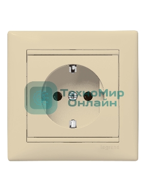 Розетка Legrand 774321 2К+3 со шторками, слон. кость Valena