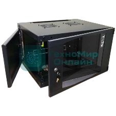 Шкаф настенный Lanmaster Next TWT-CBWNG-12U-6X6-BK 12U 550x600мм пер.дв.стекл съемные бок.пан. 60кг черный