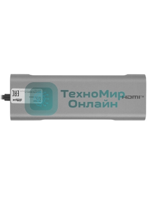 USB-концентратор Dahua TC38, USB Type-C, USB 3.0 + HDMI + RJ45 + SD/TF + PD Docking Station, USB
