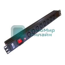Блок распределения питания Lanmaster TWT-PDU19-10A8C3 гор.размещ. 8xC13 базовые 10A C14