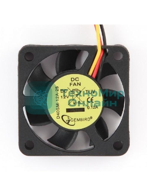 Вентилятор для корпуса Gembird черный, 40 мм, 5000 об/мин, 27 дБ, 3 pin