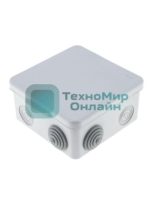 Коробка распаячная КМР-030-014 наружная с крышкой 100х100х55 АБС 8 мембранных вводов IP54 EKF plc-kmr-030-014