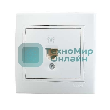 Розетка телефонная 1-м СП Мира RJ11 белый/белый Lezard 701-0202-137