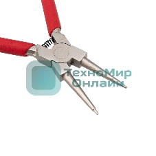 Щипцы для стопорных колец Rexant загнутый сжим 160 мм, обливные рукоятки