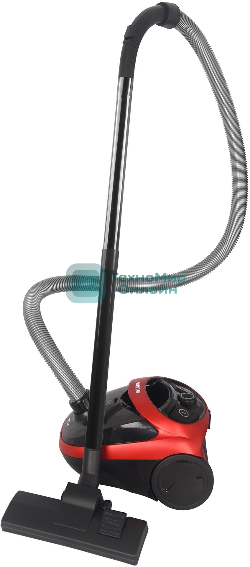 Пылесос Hyundai HYV-B1570 красный/черный, 250/1800 Вт, уборка сухая, пылесборник мешок, 1.5 л (в компл.:1мешок)