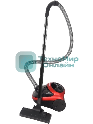 Пылесос Hyundai HYV-B1570 красный/черный, 250/1800 Вт, уборка сухая, пылесборник мешок, 1.5 л (в компл.:1мешок)