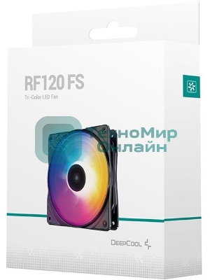 Вентилятор для корпуса DEEPCOOL RF120 FS черный, 120 мм, 1500 об/мин, 27 дБ, 4 pin