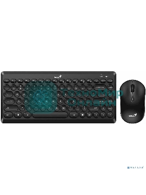 Комплект клавиатура+мышь Genius Luxemate Q8000 беспроводной, USB, 1600 DPI, чёрный